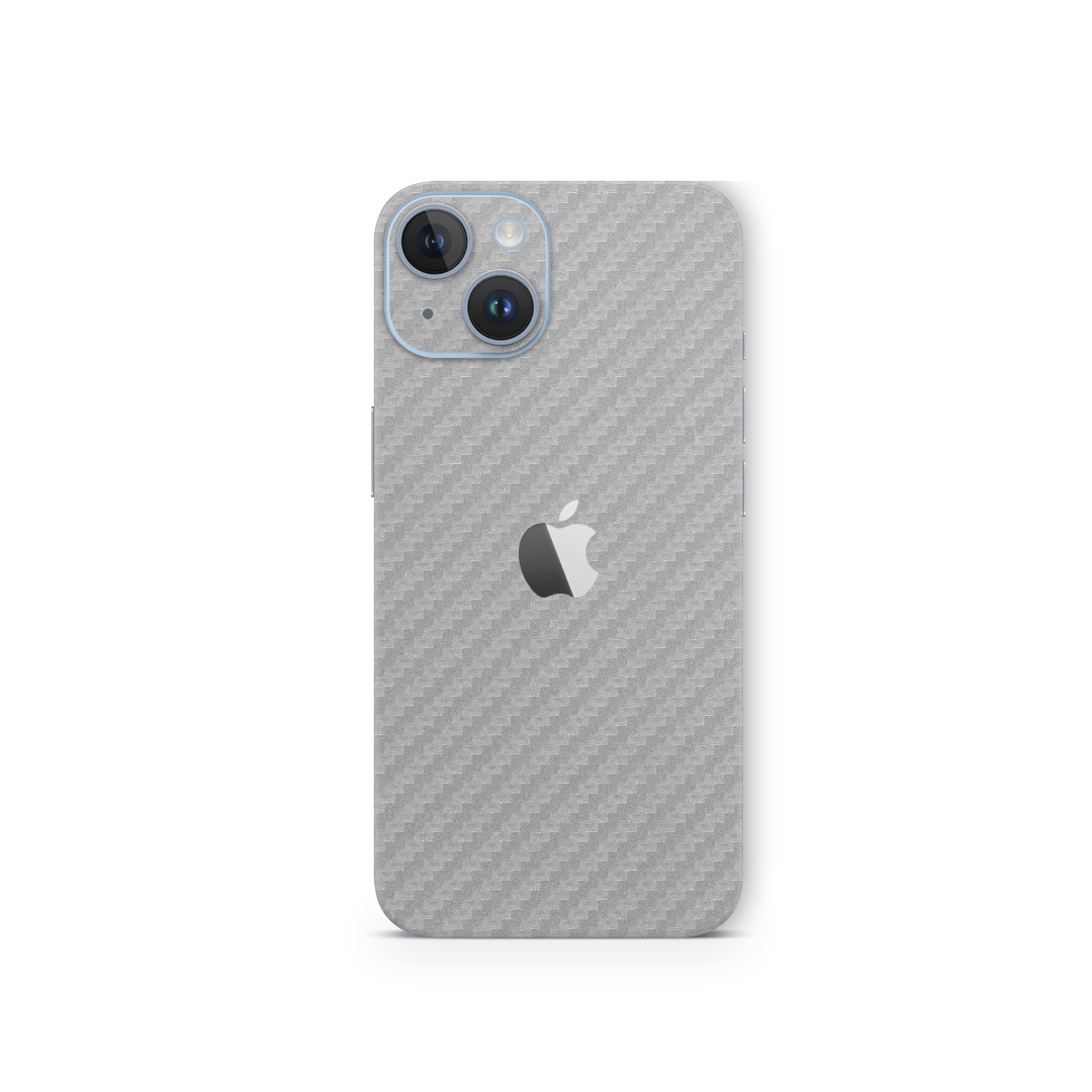 Carbon Fiber Silver Skin for iPhone 14