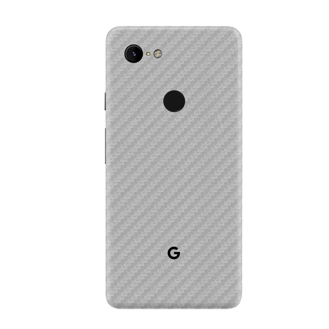 Carbon Fiber Silver Skin for Google Pixel 3