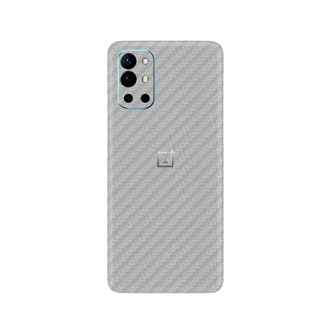 Carbon Fiber Silver Skin for OnePlus 9R 5G