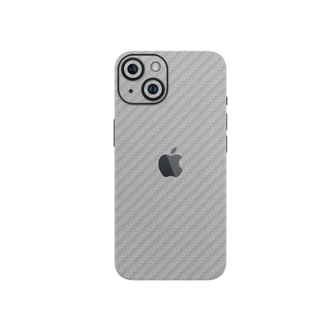 Carbon Fiber Silver Skin for Iphone 15