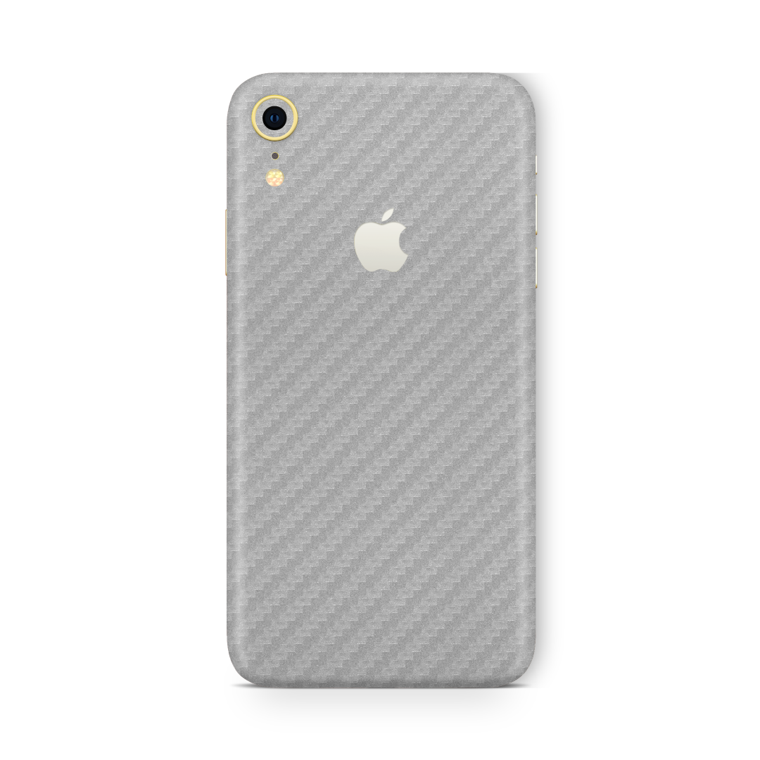 Carbon Fiber Silver Skin for iPhone XR