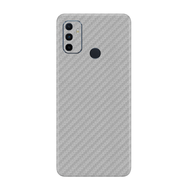 Carbon Fiber Silver Skin for Oppo A53s