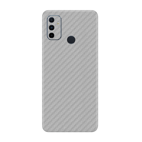 Carbon Fiber Silver Skin for Oppo A53s