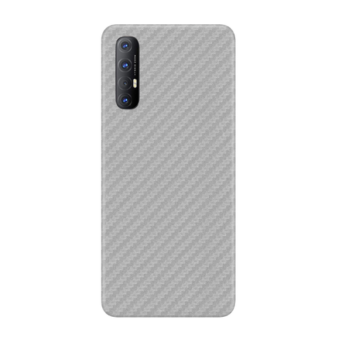 Carbon Fiber Silver Skin for Oppo Reno 3