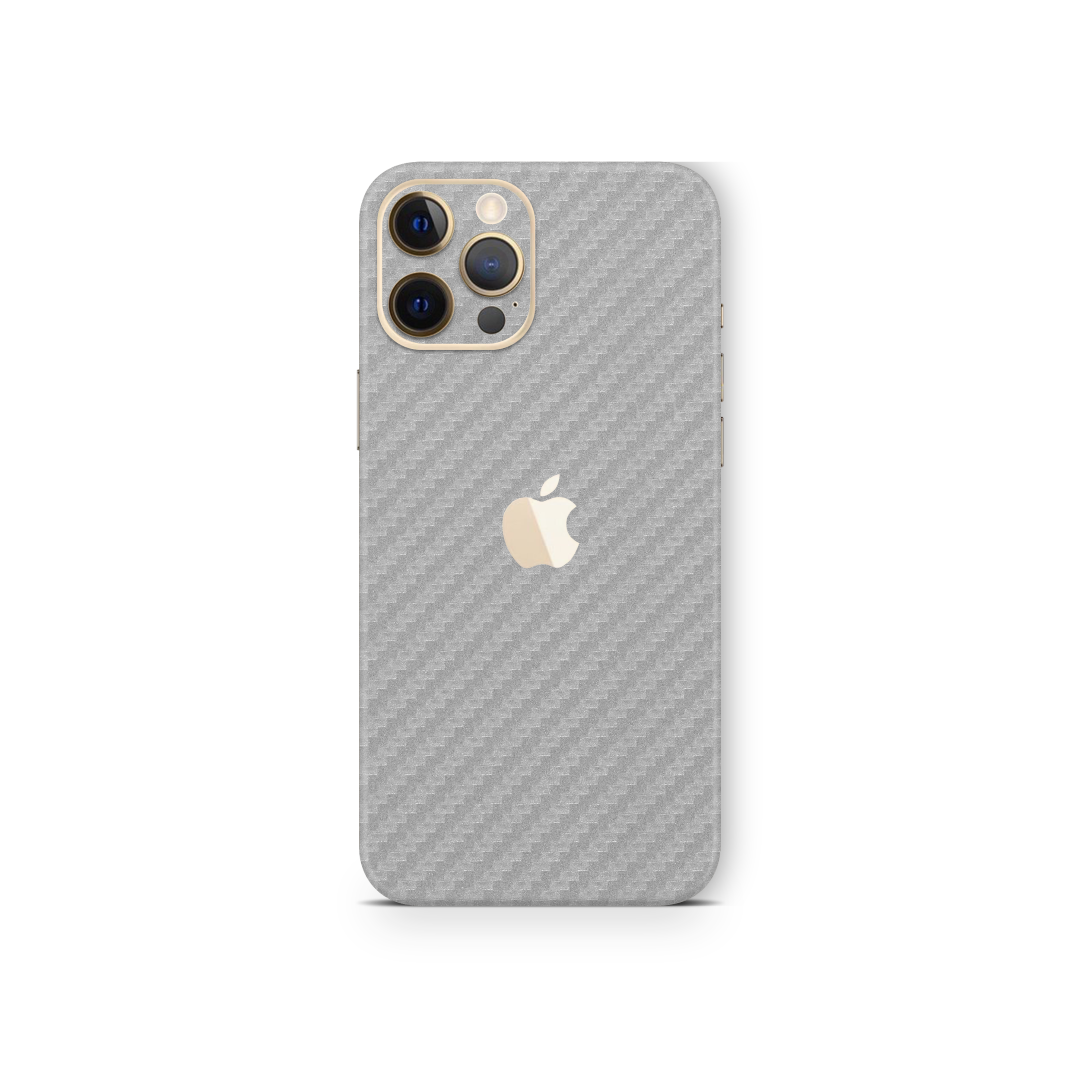 Carbon Fiber Silver Skin for iPhone 12 Pro