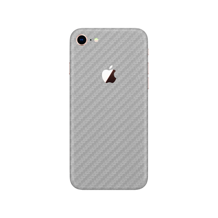 Carbon Fiber Silver Skin for iPhone 8