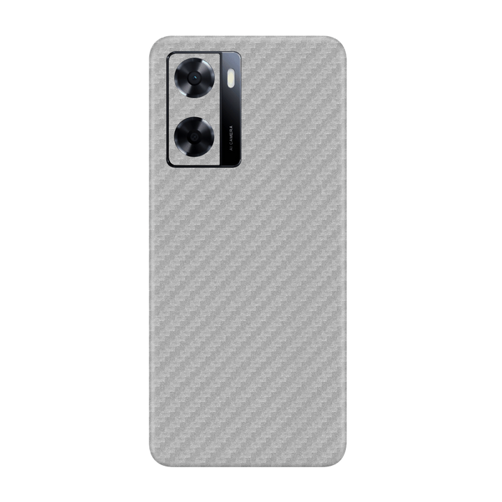 Carbon Fiber Silver Skin for Oppo A57 4G