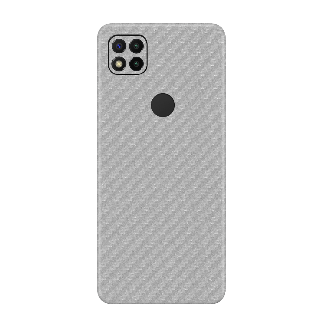 Carbon Fiber Silver Skin for Redmi 9c