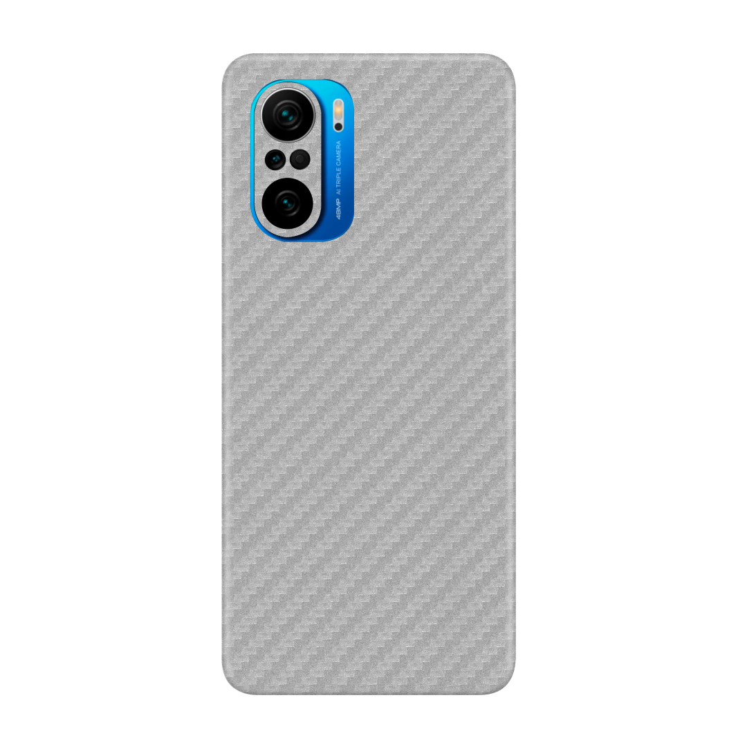 Carbon Fiber Silver Skin for Poco F3