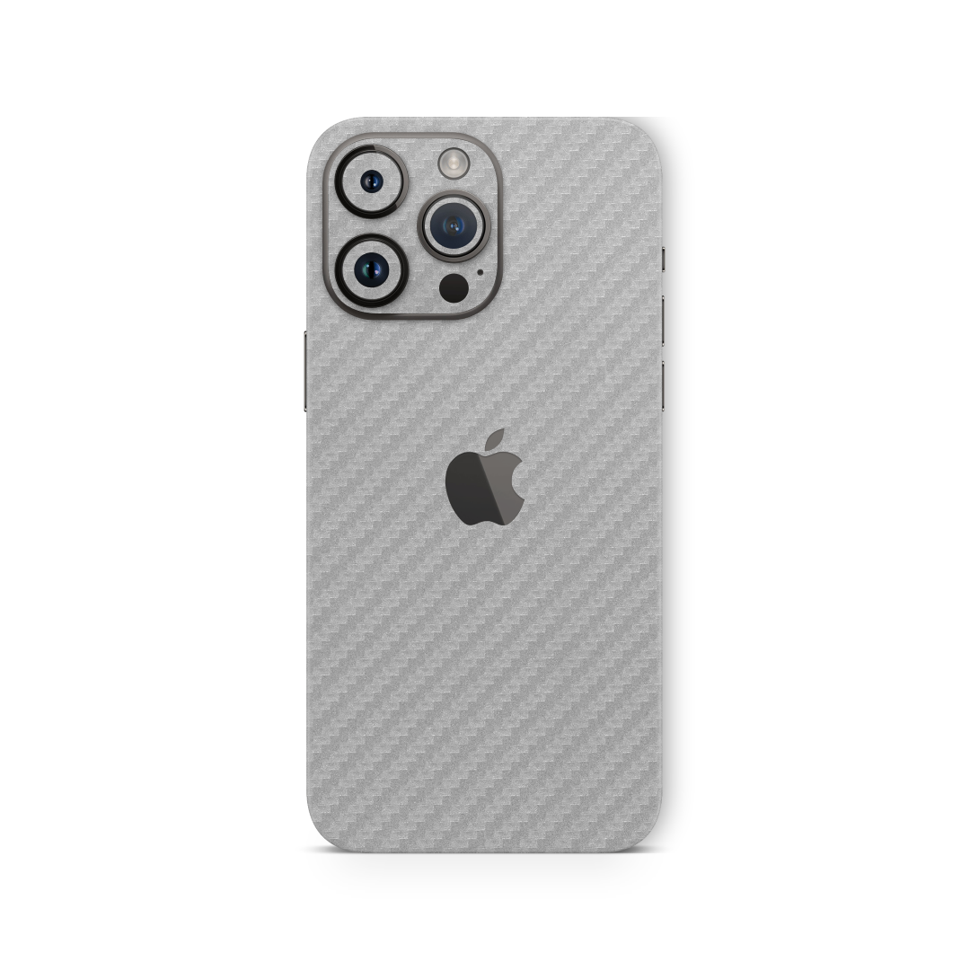 Carbon Fiber Silver Skin for Iphone 15 Pro Max