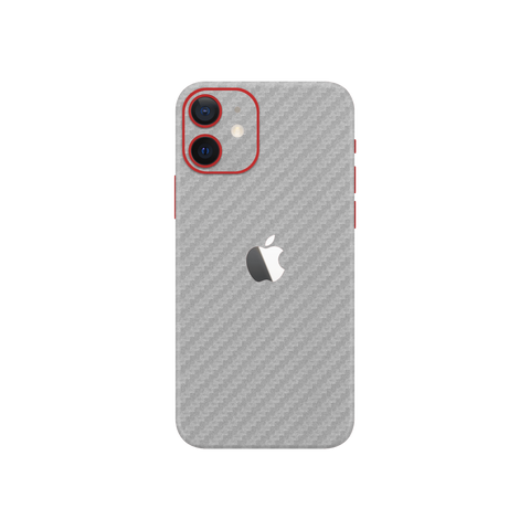 Carbon Fiber Silver Skin for iPhone 12