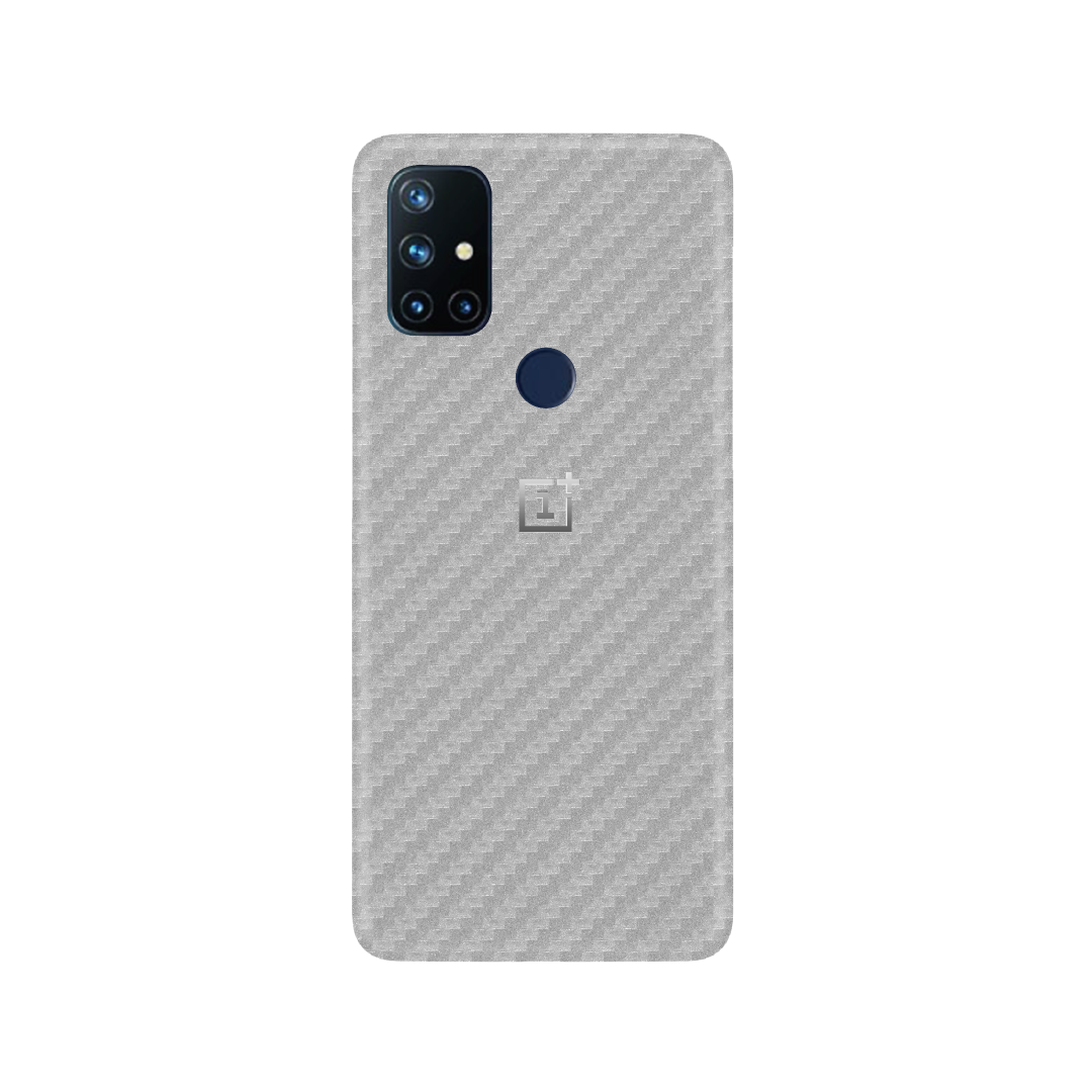 Carbon Fiber Silver Skin for OnePlus Nord N10 5G