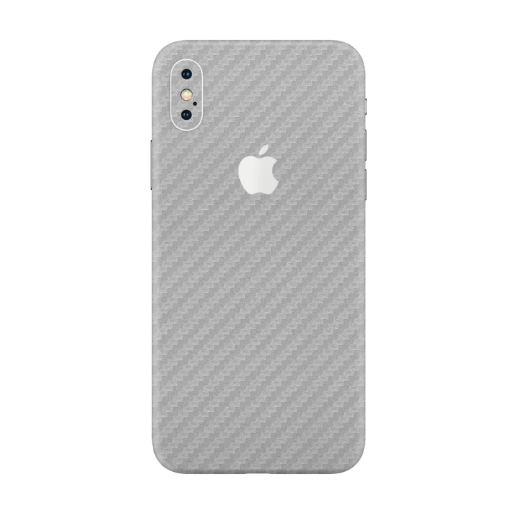 Carbon Fiber Silver Skin for iPhone XS