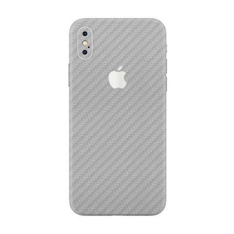 Carbon Fiber Silver Skin for iPhone XS