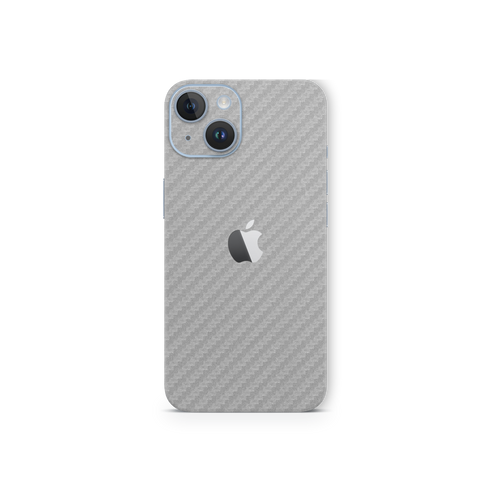 Carbon Fiber Silver Skin for Iphone 15 Plus