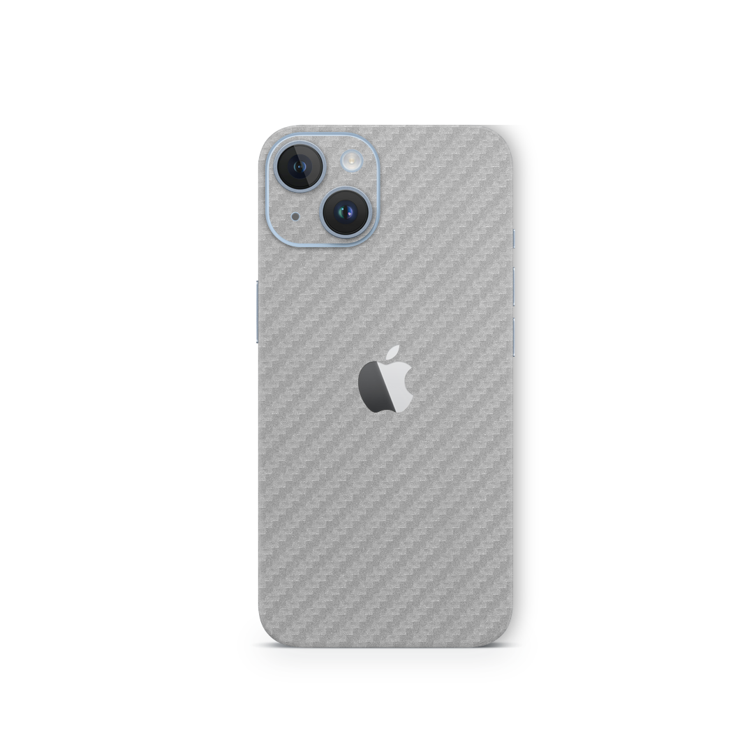 Carbon Fiber Silver Skin for IPhone 14