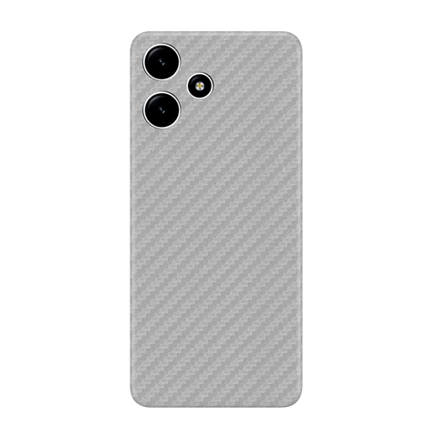 Carbon Fiber Silver Skin for Redmi 12 5G