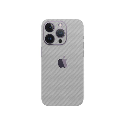 Carbon Fiber Silver Skin for IPhone 14 Pro