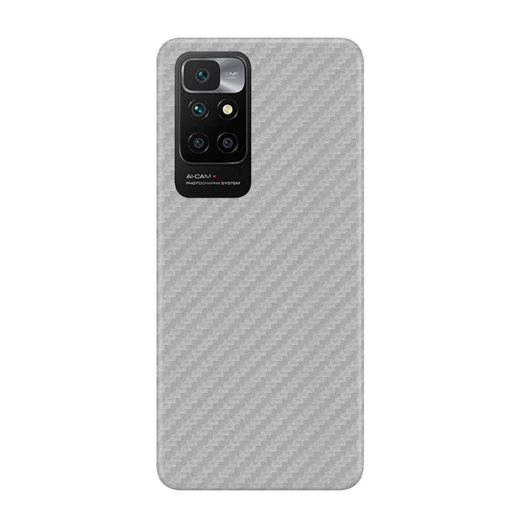 Carbon Fiber Silver Skin for Redmi Note 10