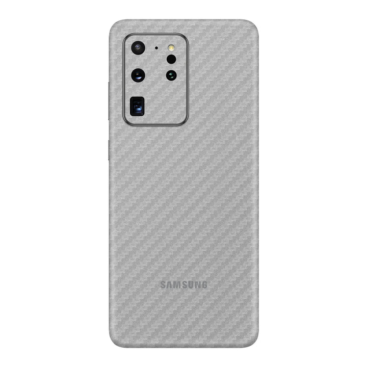 Carbon Fiber Silver Skin for Samsung S20 Ultra