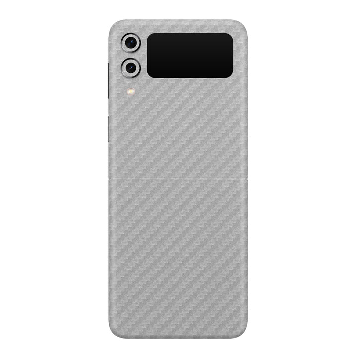 Carbon Fiber Silver Skin for Samsung Flip 4