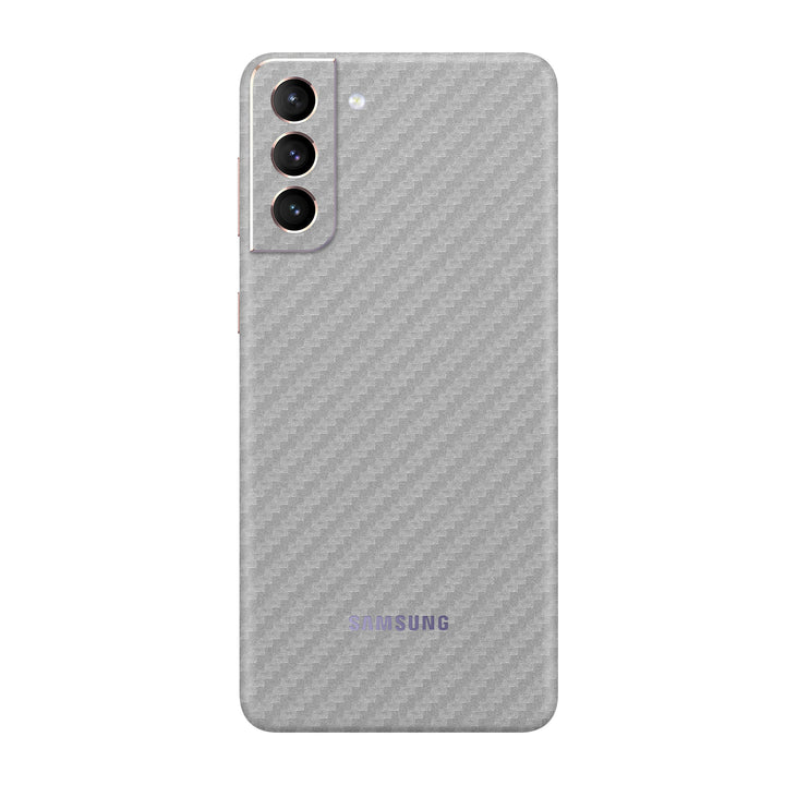 Carbon Fiber Silver Skin for Samsung S21 Plus