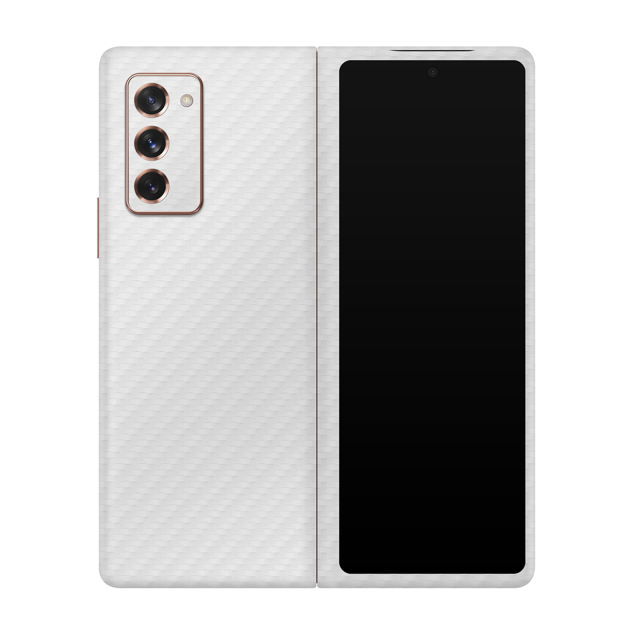 Carbon Fiber White Skin for Samsung Fold 2