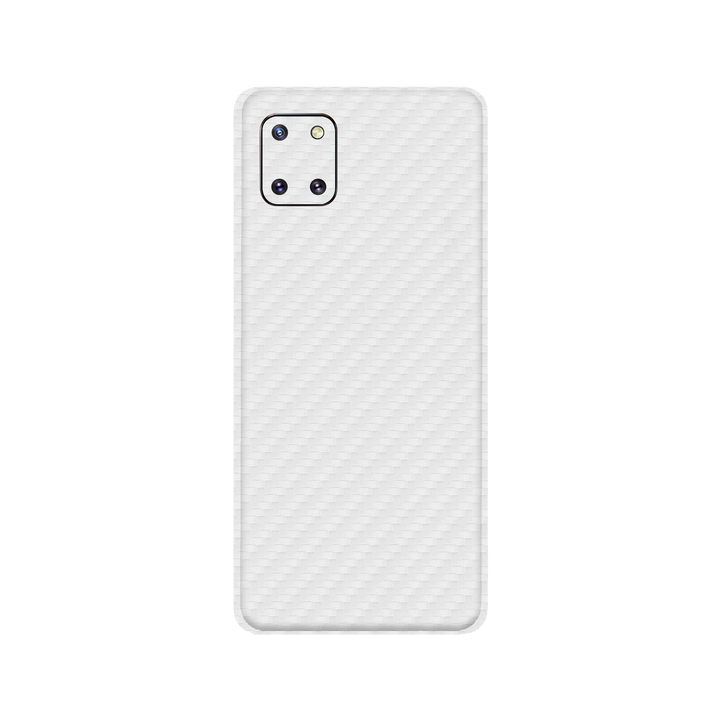 Carbon Fiber White Skin for Samsung Note 10 Lite