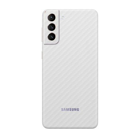 Carbon Fiber White Skin for Samsung S22