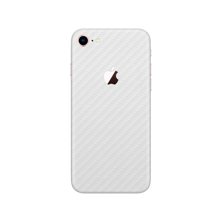 Carbon Fiber White Skin for iPhone 8