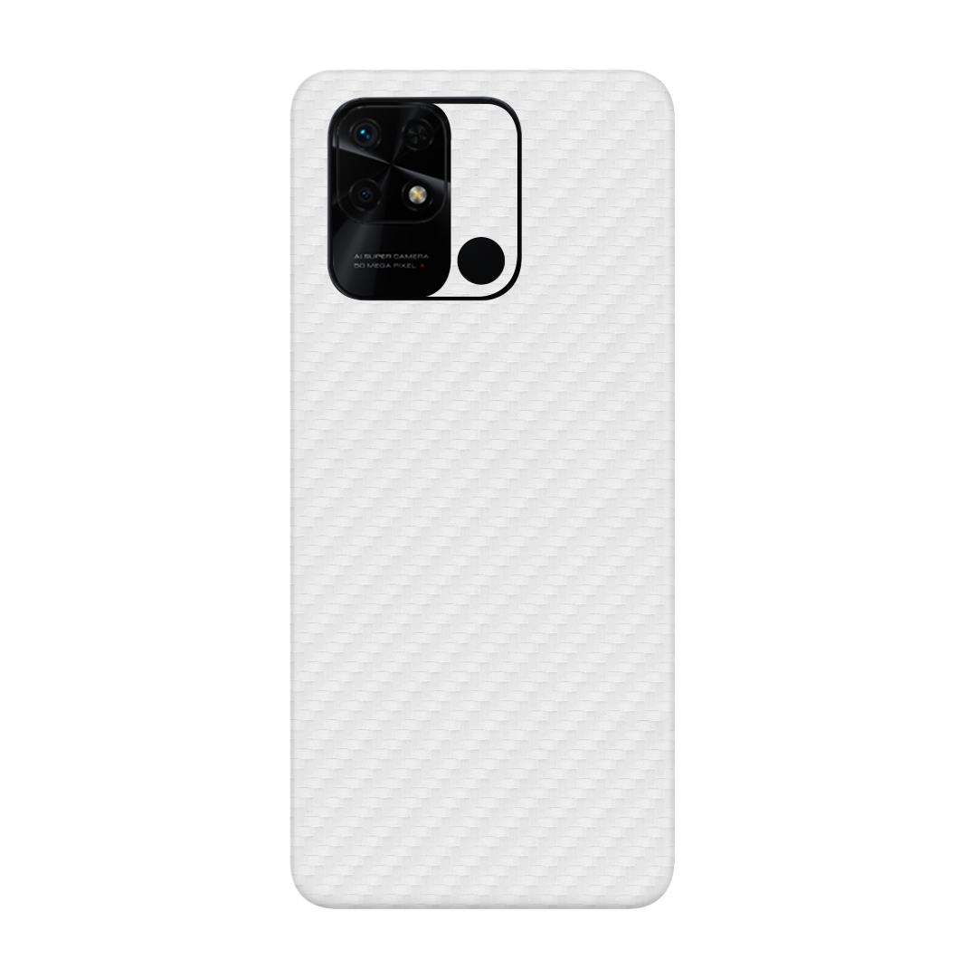Carbon Fiber white Skin for Redmi 10c