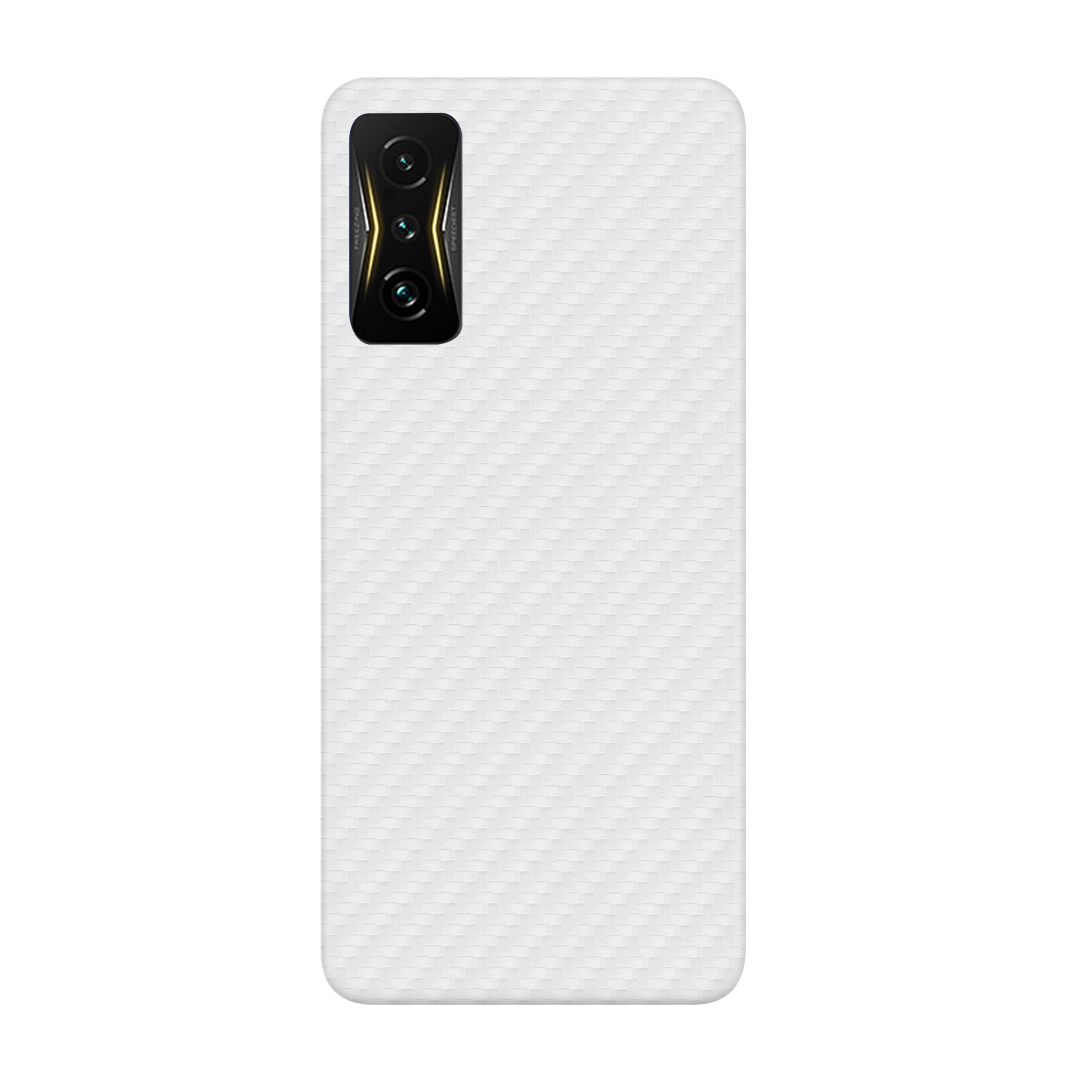 Carbon Fiber white Skin for Poco 4 GT