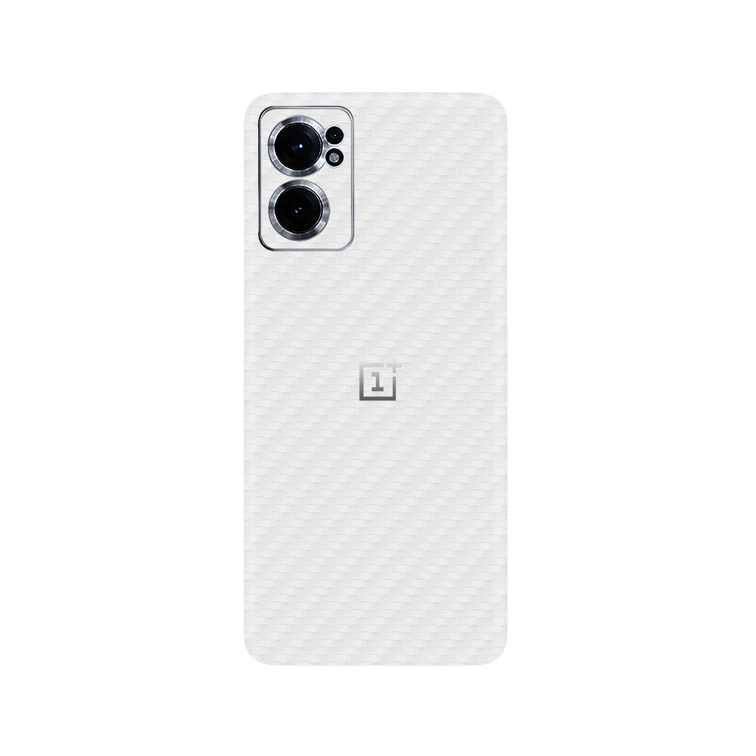 Carbon Fiber White Skin for OnePlus Nord CE 2 5G