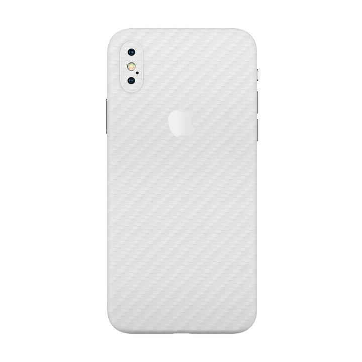 Carbon Fiber White Skin for iPhone XS