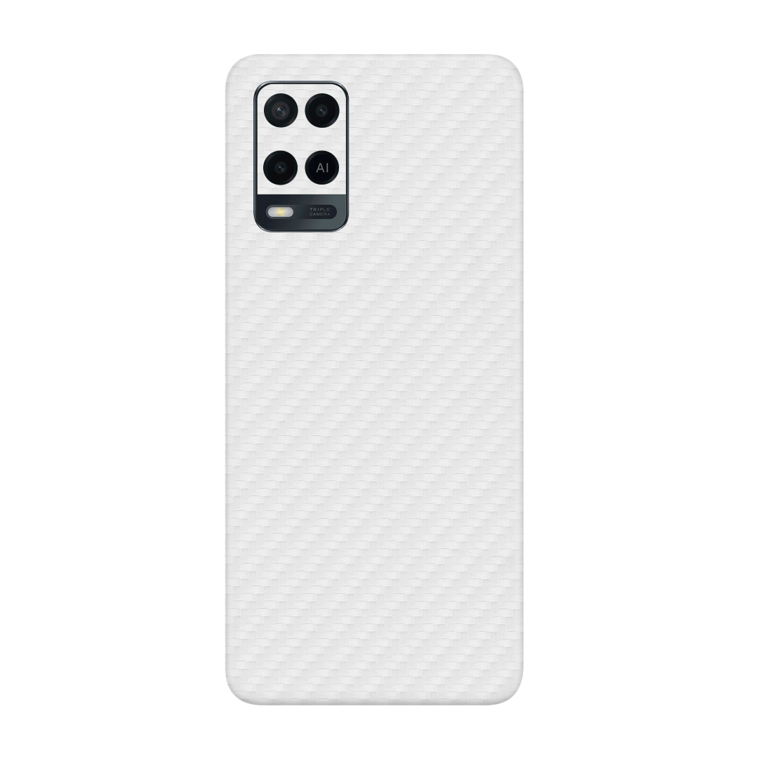 Carbon Fiber White Skin for Oppo A54