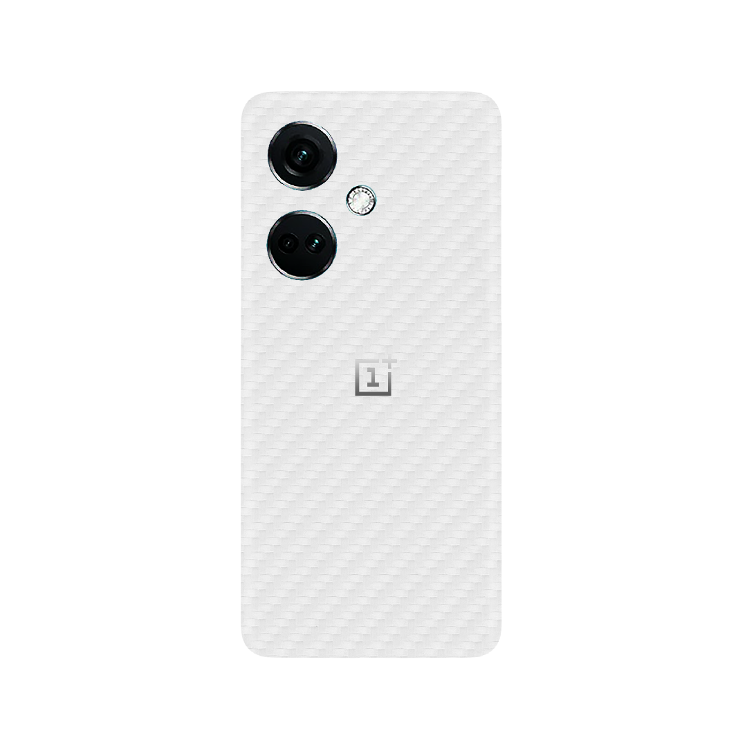 Carbon Fiber White Skin for OnePlus Nord CE 3 5G