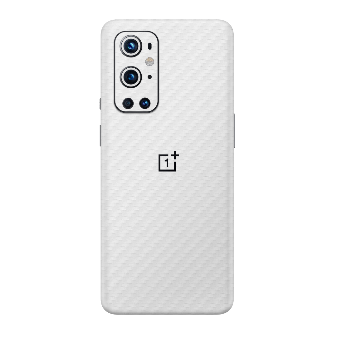 Carbon Fiber White Skin for OnePlus 9 Pro