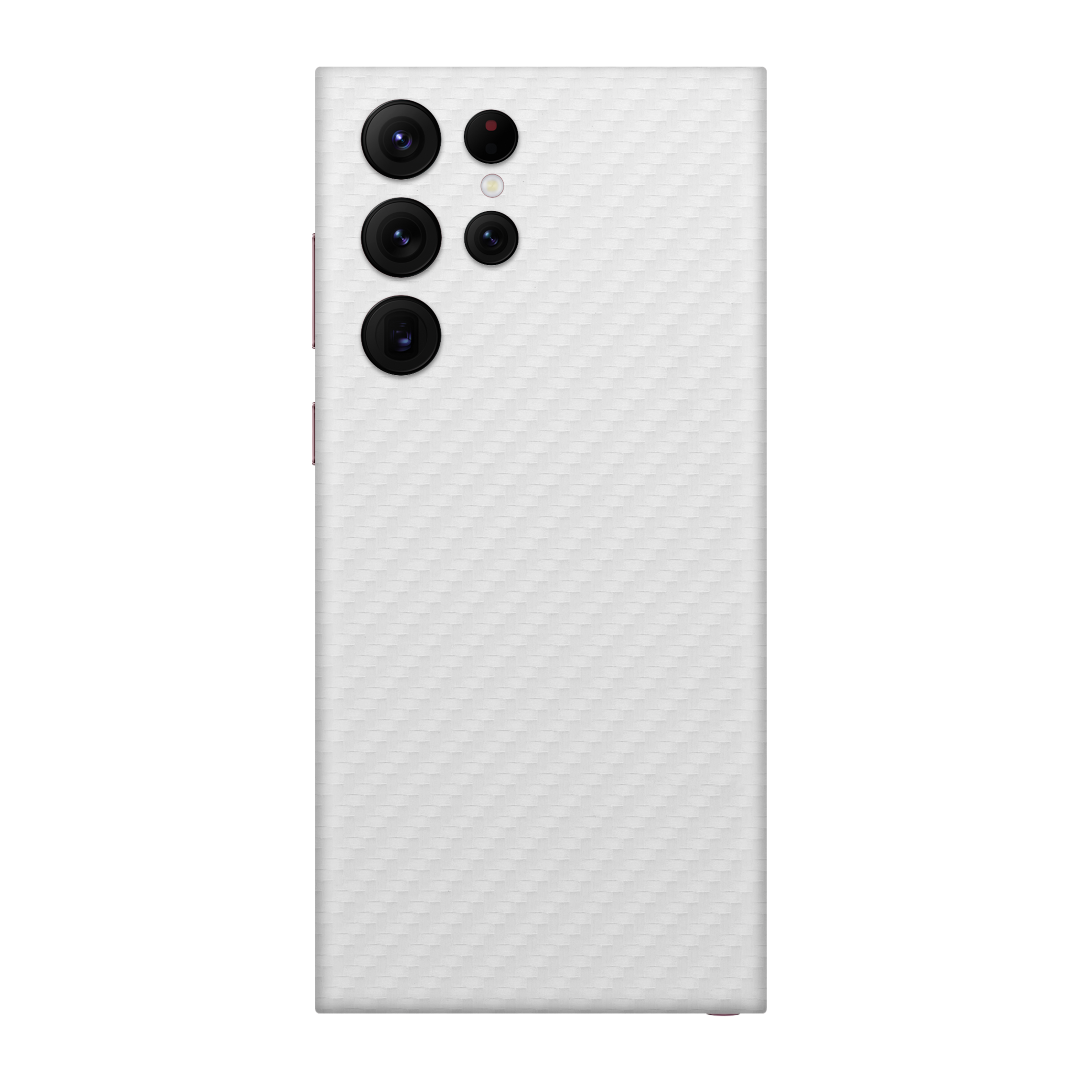 Carbon Fiber white Skin for Samsung S22 Ultra