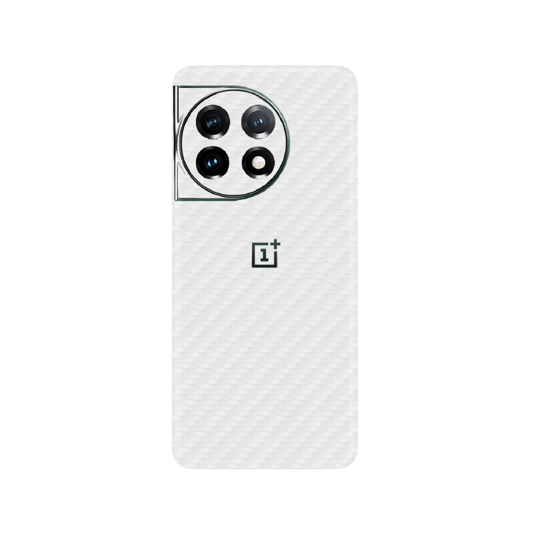 Carbon Fiber White Skin for OnePlus 11 5G