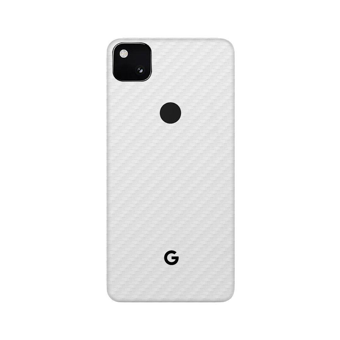 Carbon Fiber white Skin for Google Pixel 4