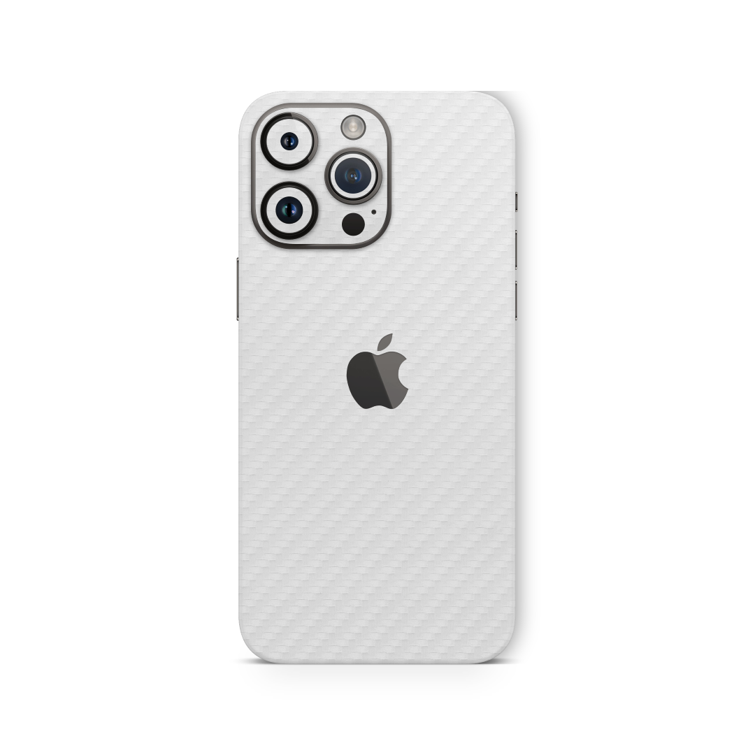 Carbon Fiber white Skin for Iphone 16 Pro Max