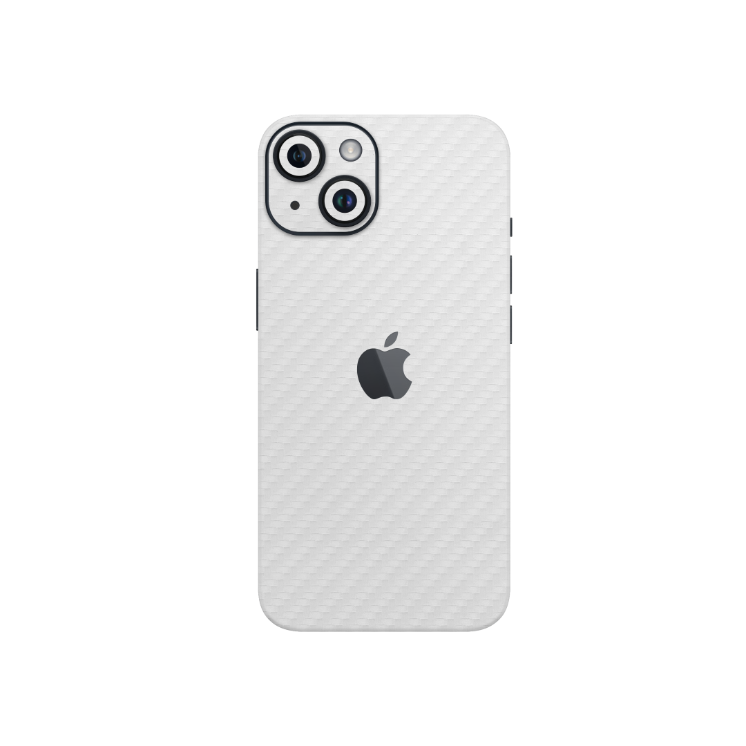 Carbon Fiber white Skin for Iphone 15