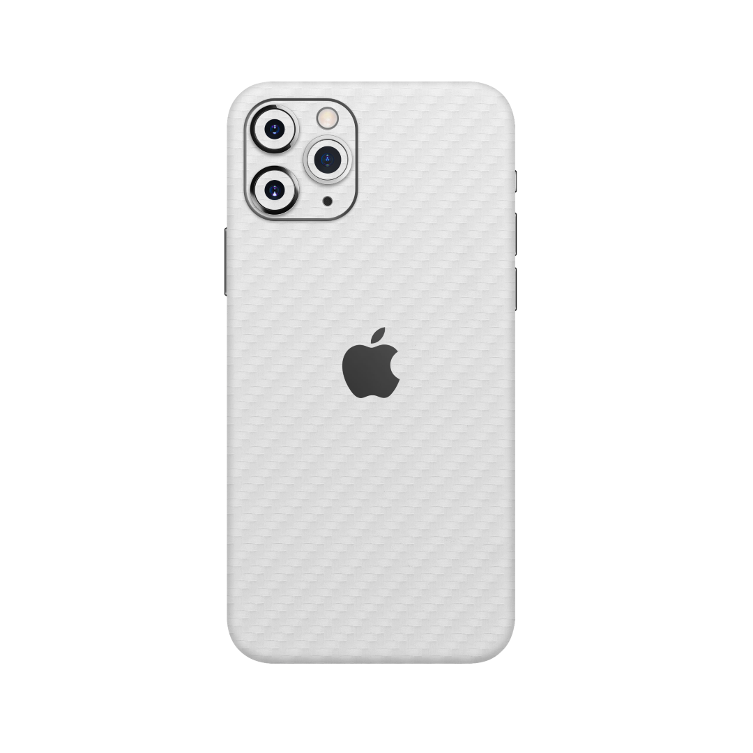 Carbon Fiber White Skin for iPhone 11 Pro