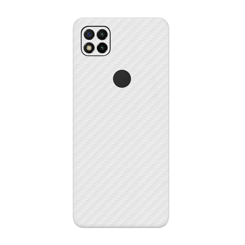 Carbon Fiber white Skin for Redmi 9c
