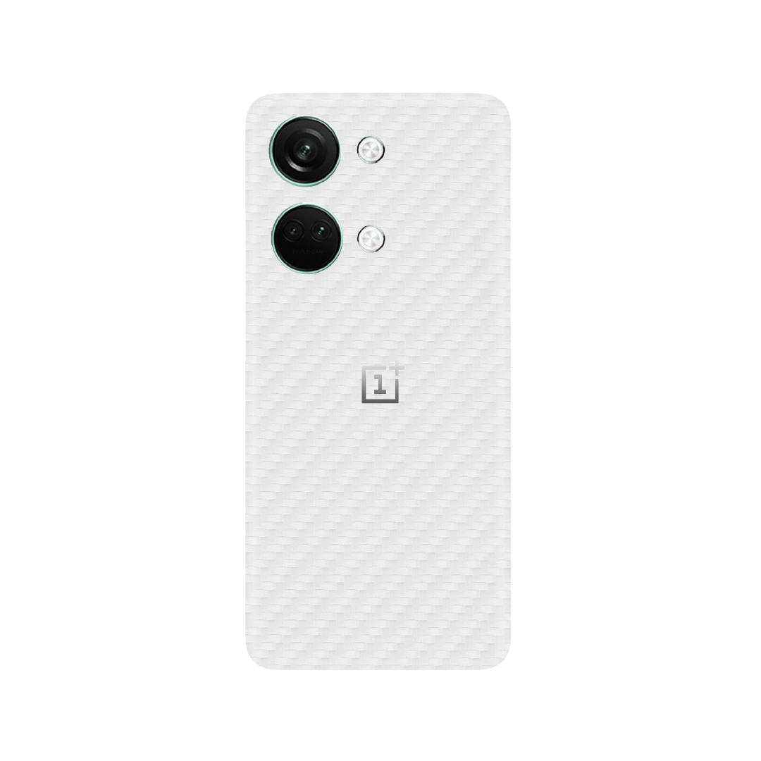 Carbon Fiber White Skin for OnePlus Nord 3 5G