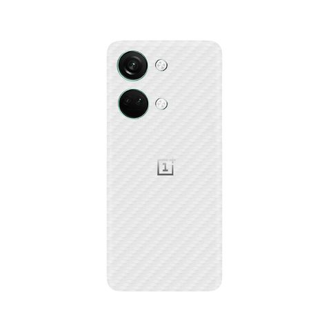 Carbon Fiber White Skin for OnePlus Nord 3 5G