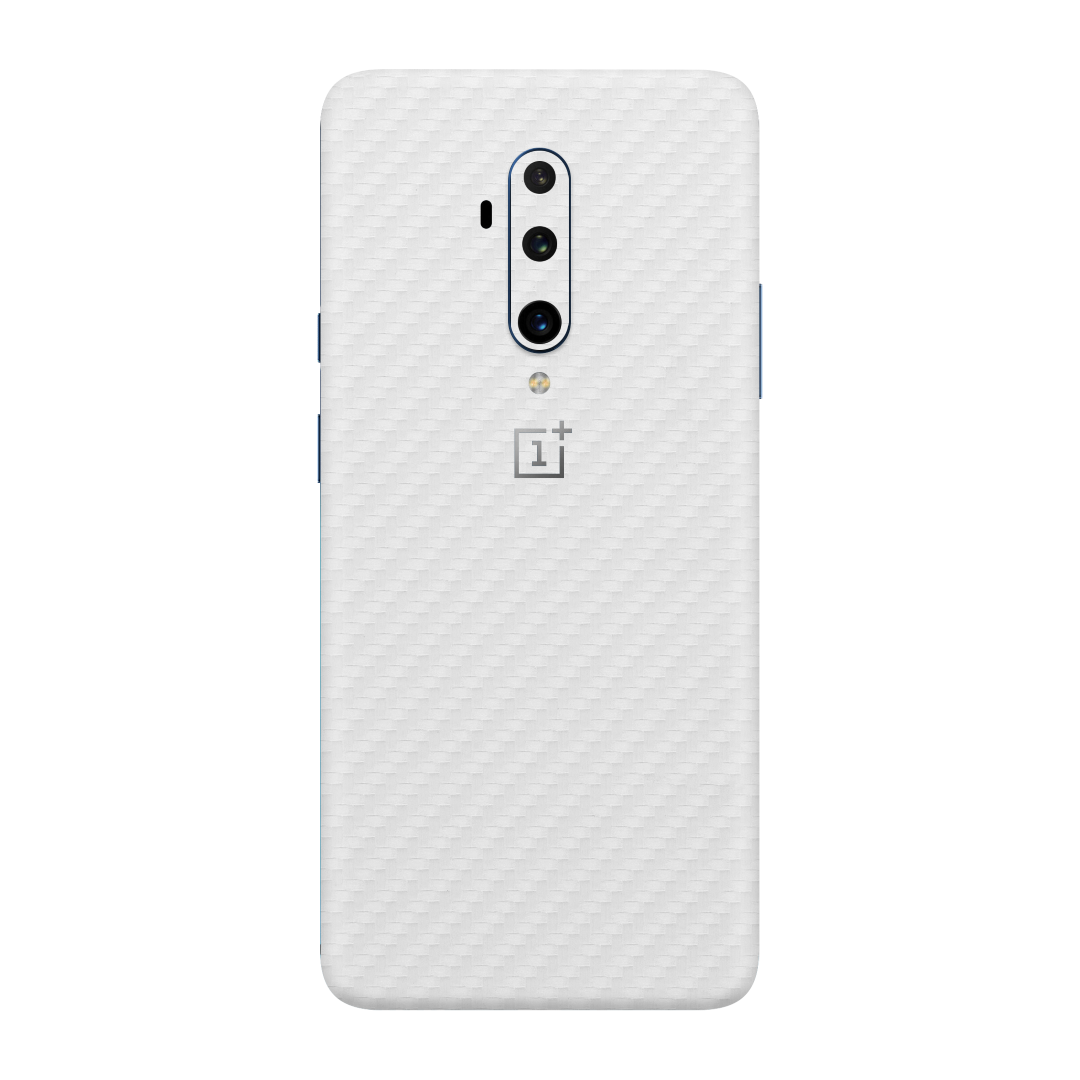 Carbon Fiber White Skin for OnePlus 7T Pro