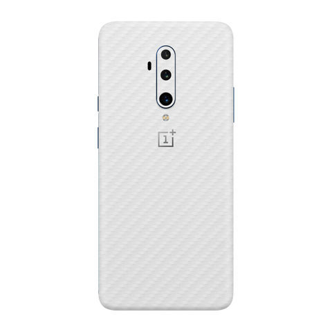 Carbon Fiber White Skin for OnePlus 7T Pro