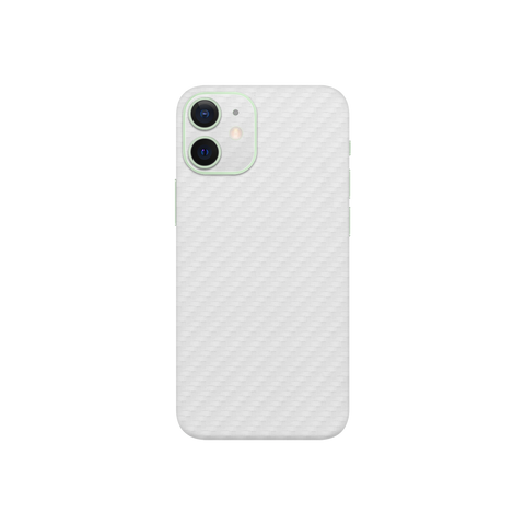 Carbon Fiber White Skin for iPhone 12 Mini