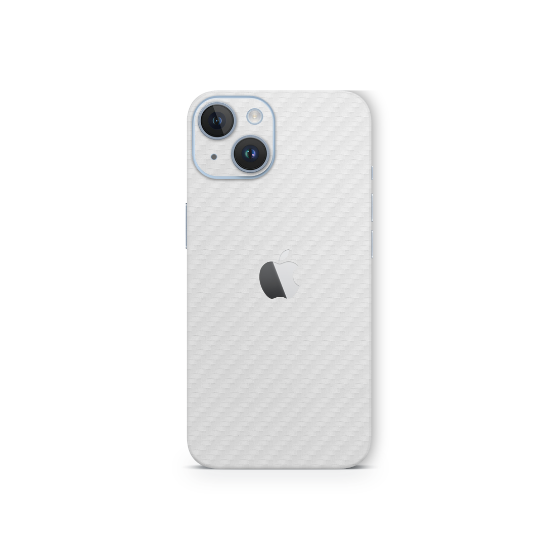 Carbon Fiber white Skin for Iphone 15 Plus